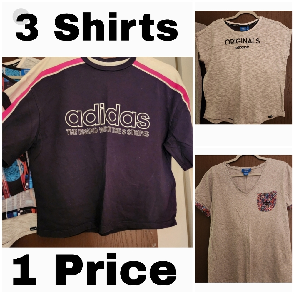 Adidas 3 T Shirt Bundle Medium & Large